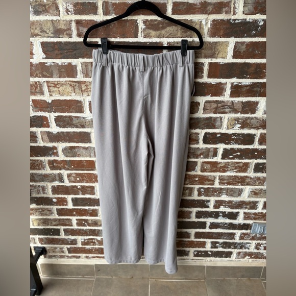 HALARA High Waist Waffle Knit Wide Leg Pants Gray Size Large Long NWT - Picture 4 of 11